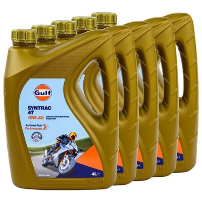 Motoröl Gulf SYNTRAC 4T 10W-40 5 X 4 Liter Adly/Herchee Arctic Cat CAN-AM Honda