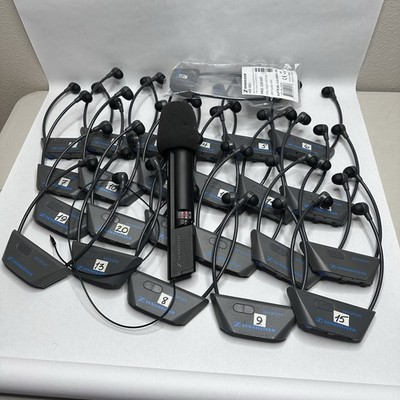 AS IS Sennheiser HDE 1030 SKM 1030 Wireless Tour Guide Microphone 20+ Headphones