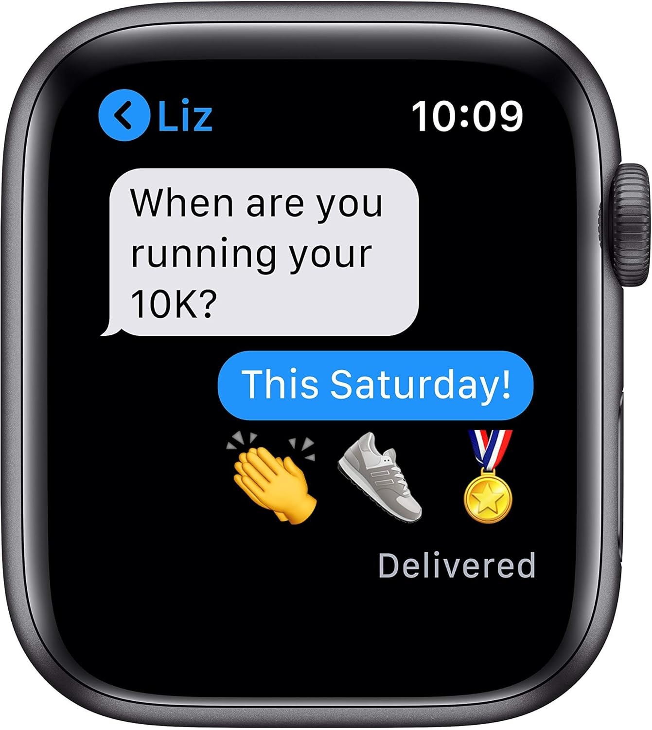 Apple Watch S6 44mm GPS Space Gray Case Black Band&nbsp;M00H3LL/A Very Good