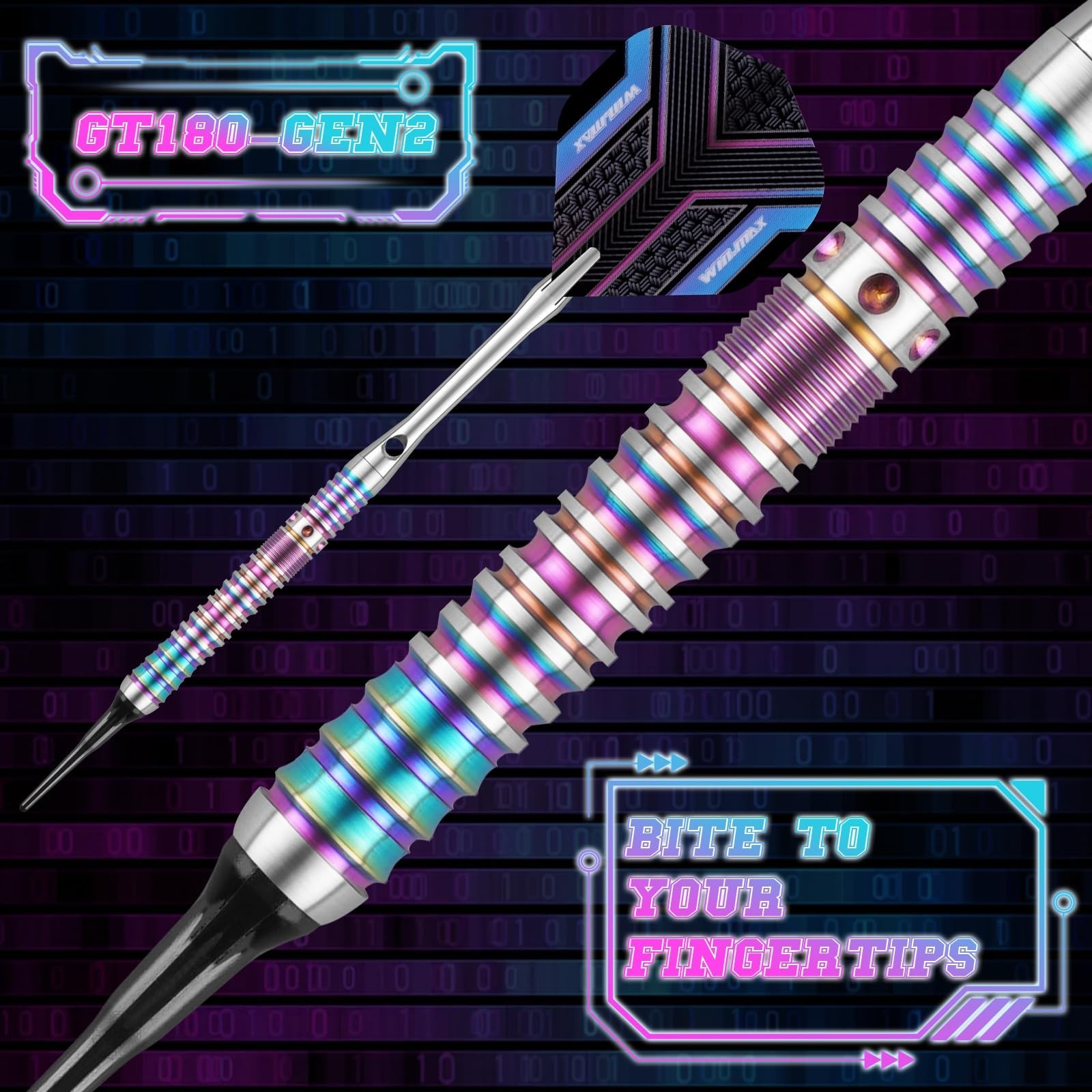 WIN.MAX Darts Soft Tip Set - 90% Tungsten Soft Tip Darts Set Professional 18 ...