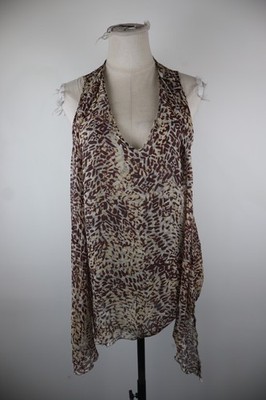 MARELLA SLEEVELESS JERSEY TANK TOP WOMEN 48 WOMAN CASUAL VINTAGE SILK T-SHIRT SILK