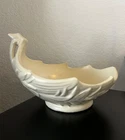 McCoy Pottery 1930's Centerpiece Console Bowl in Matte Ivory
