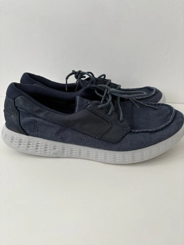 Skechers On The Go Glide Mens Boat Shoes Blue UK 8 Sn53770 Loafers