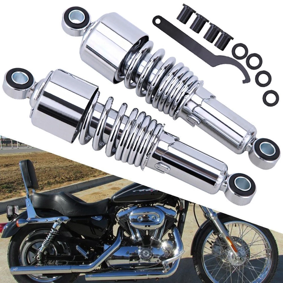 Pair 10.5" Rear Absorber Shocks Lowering For Harley Dyna Wide Glide FXDWG 91-17 - Изображение 4 из 4