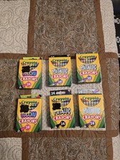 6 Boxes of 24 Ct Crayola Crayons Glitter Neon Metallic Cosmic LOT