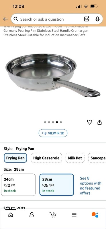WMF Stainless Steel Pan - Highly rated Buy It For Life recommendation