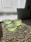 Pyrex Vintage Lime Green Individual Casserole Dish with Lid 8oz