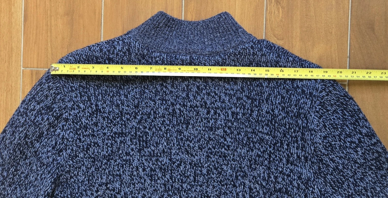 L.L. Bean Classic Lambswool Sweater Full-Zip Flannel-Lined Men's XL Carbon Navy image 14