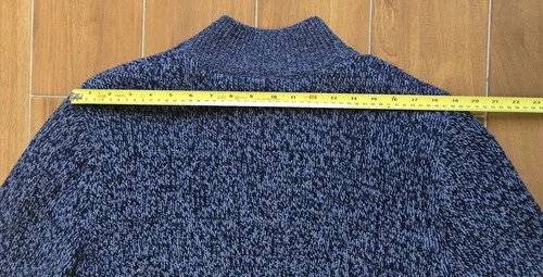 L.L. Bean Classic Lambswool Sweater Full-Zip Flannel-Lined Men's XL Carbon Navy image 14