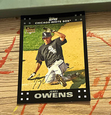 Topps 2007 Topps Jerry Owens Rookie RC #284 Chicago White Sox Baseball Card. rookie card picture