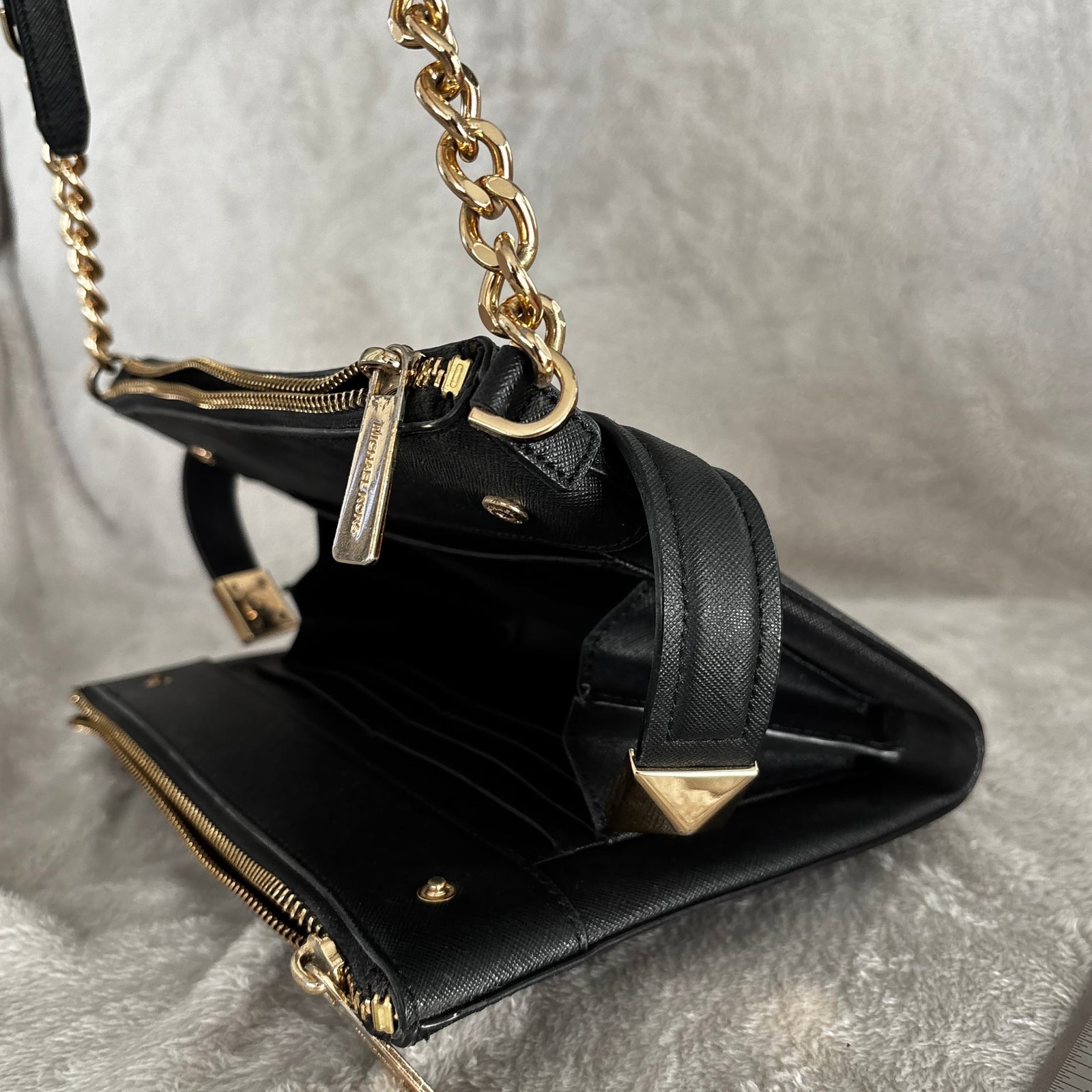 Michael Kors Leather Top Handle Bag - Black Handle Bags, Handbags - MIC313360 thumbnail 8