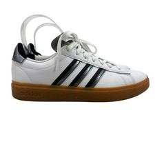 Adidas Womens 7 Shoes White Black Grand Court 2.0 Lace Up Low Top Sneaker JH8683