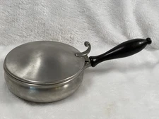 Vintage WEB PEWTER Silent Butler Crumb Catcher #1177 Black Handle