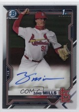 2021 Bowman Draft Chrome Draft Pick Auto Zane Mills #CDA-ZM Auto 1p0t