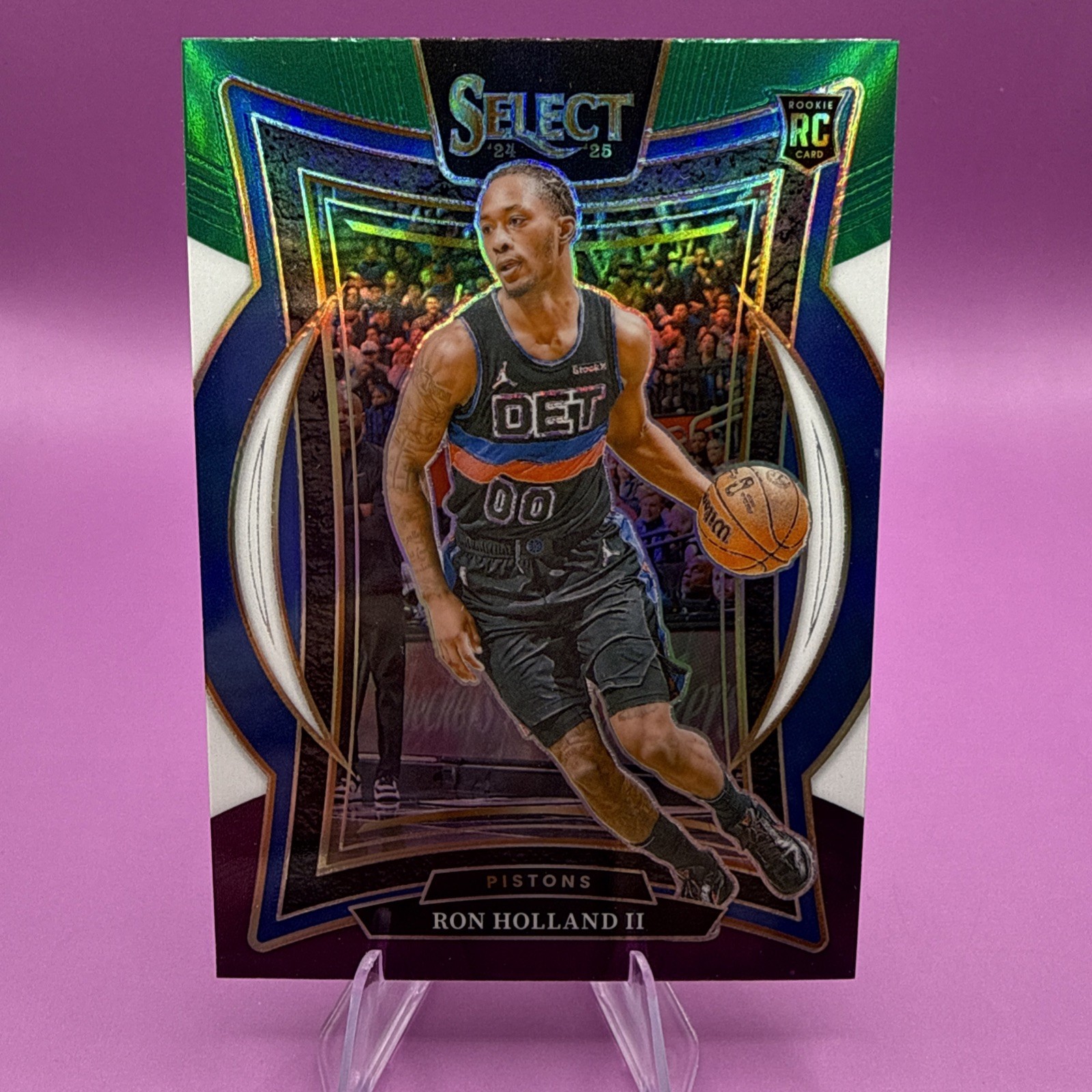 2024-25 Panini Select - Concourse Ron Holland II #74 Green White Purple Prizm...