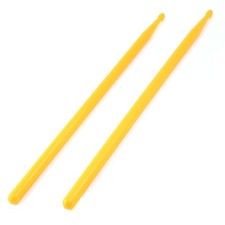 Yellow Plastic Antislip Handle Musical 5A Drum Sticks Drumsticks 2pcs