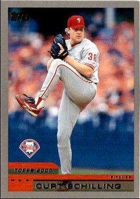 2000 Topps Basbeall Card Curt Schilling HOF Philadelphia Phillies #120