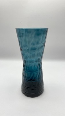 Blaue Glasvase Schwedische Kunstglas Knospenvase Sammlerglas Vintage Retro MCM