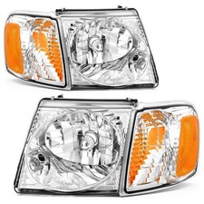 AUTOSAVER88 Headlight Assembly kit Compatible with 2001-2003 Ford Explorer Sp...