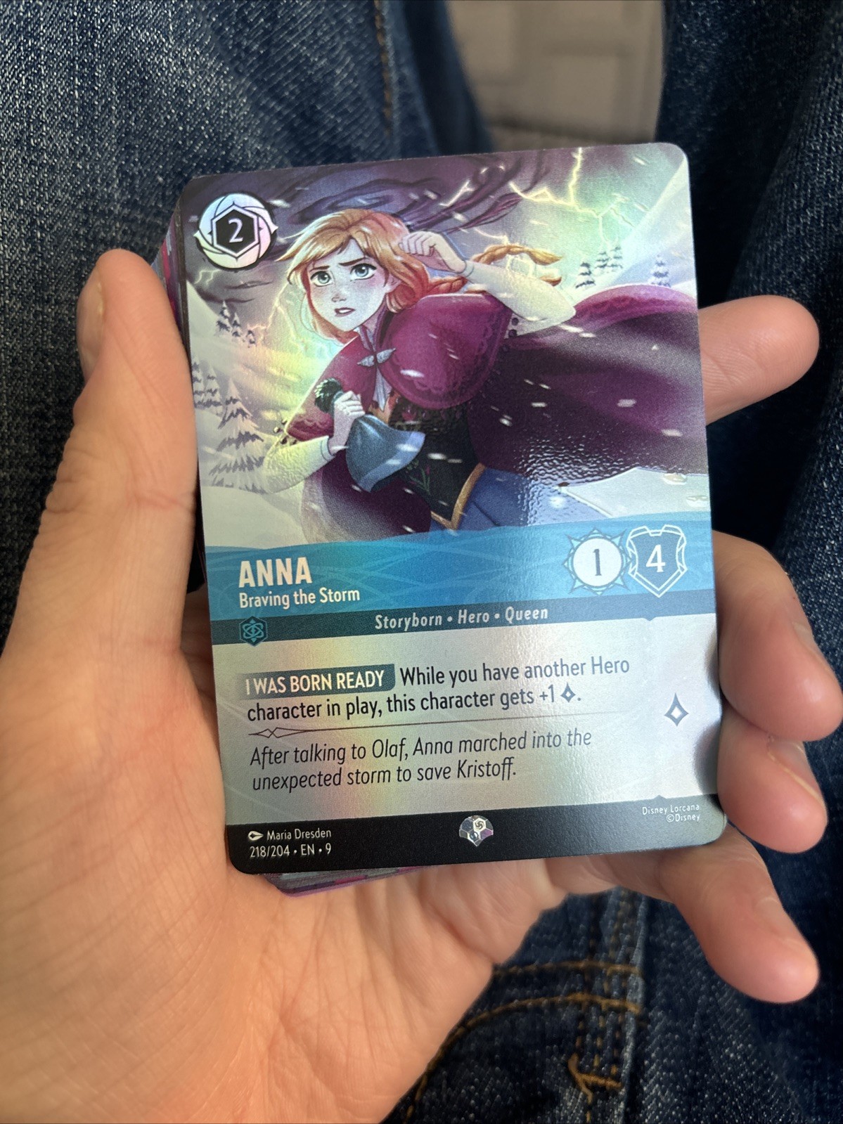 Disney Lorcana Fabled Anna - Braving the Storm (Epic) 218/204 Holo Foil