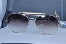 1970s 80  s VANHILL Optics Sun UV Aviator Gold Sunglasses USA VTG Gradient Lenses