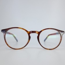 Picklez Baxter Tortoise Round Eyeglasses Frames 45-19-130 Blue Stripe Accents