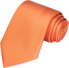 Solid Satin Tie Pure Color Necktie Mens Ties  Gift Box