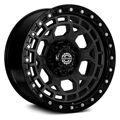 Scorpion NOMAD Wheels 18x9 (12, 6x139.7, 106.1) Black Rims Set of 4
