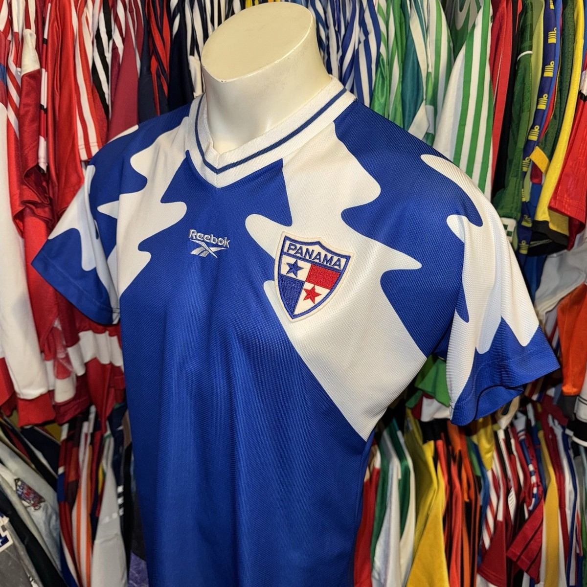 M vtg PANAMA soccer jersey futbol shirt 90's REEBOK CAMISA Seleccion  Panameña M