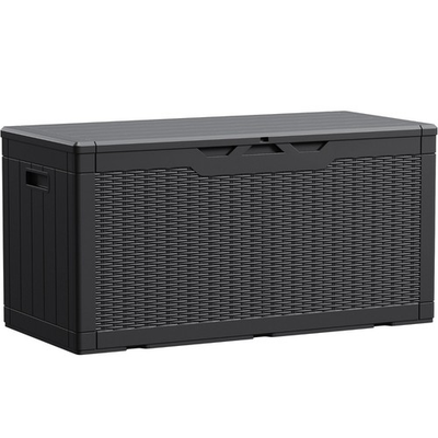 #ad #ad 100 Gallon Waterproof Large Resin Deck Box Indoor Outdoor Lockable Storage Box $249.89