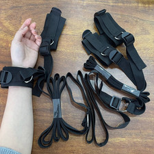 Bed Restraint Harness Set Bondage Handcuffs Ankle Cuffs Strap Kit Open Leg BDSM