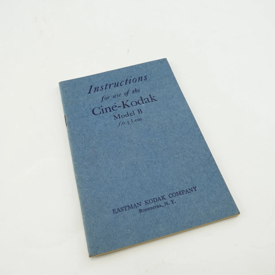 Kodak Cine-Kodak Modelo B f.6.5 Lente Manual de Instrucciones Original 1926 Foto 2 de 4