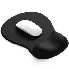 ErgoComfort Gel Wrist Rest Mouse Pad-Ergonomic 10.2L x 7.9W inches, 01Black