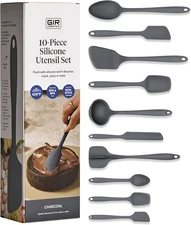 GIR: Get It Right 10-Piece Silicone Kitchen Essentials Set - Charcoal Gray