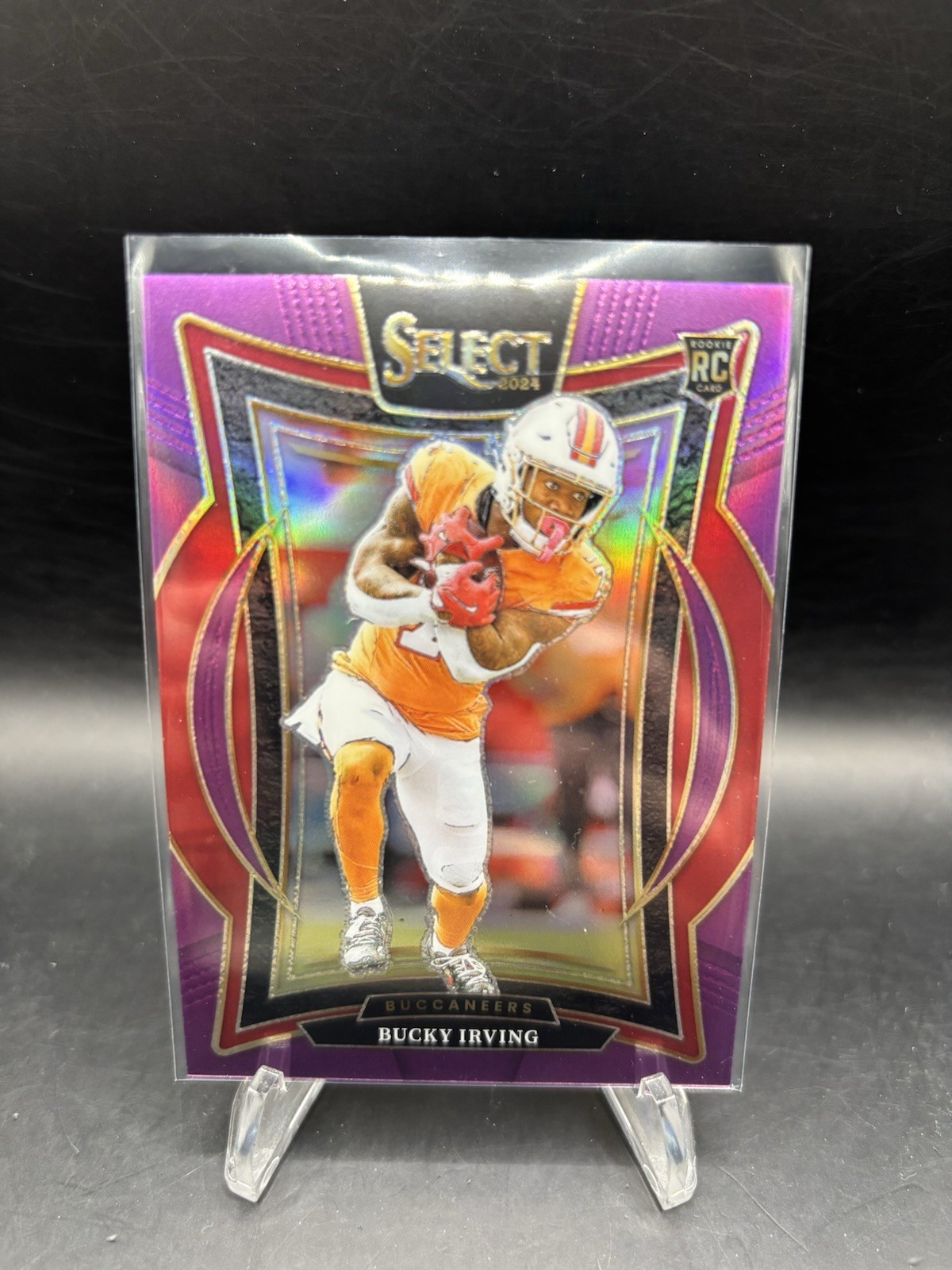 2024 Select Bucky Irving /75 Rookie Concourse Purple Prizm #4 Buccaneers