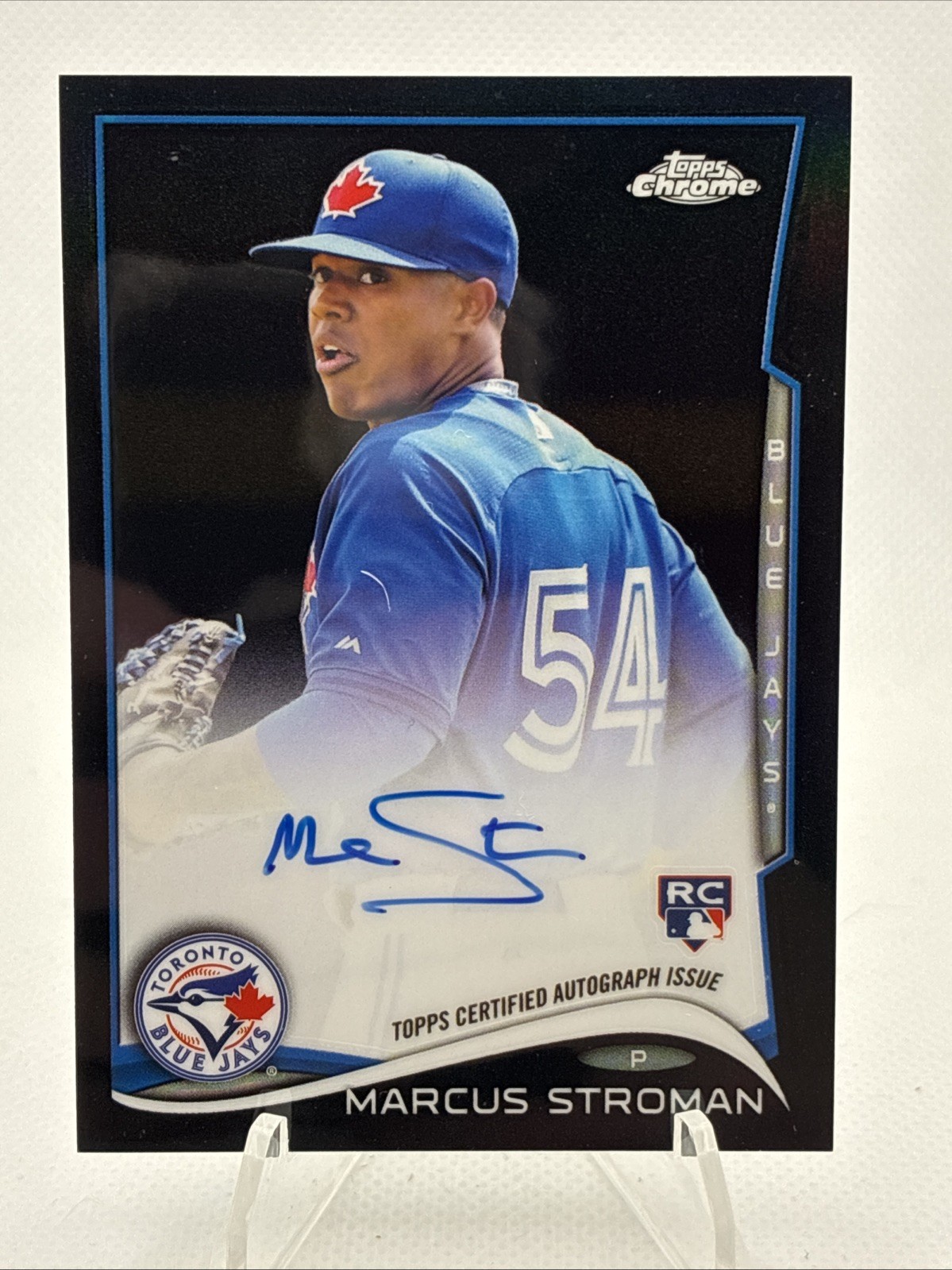 2014 Topps Chrome Rookie Marcus Stroman #MST Auto RC Black /100