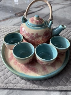 Pier One Imports Fiona Teapot Set 1962520 Teapot, Serving Tray & 4