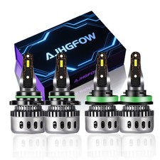 4x 9005 H11 Combo LED Headlight High Low Beam Bulbs Kit 6000K Super White bright