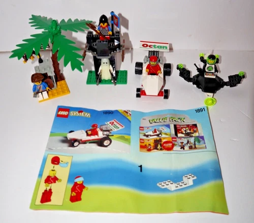 Vint 1992 LEGO: 4-Set Value Pack (1891) - Inc Sets 1887, 1888, 1889, 1890 - 100%
