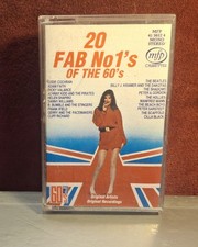 VARIOUS ARTISTS 20 FAB NO.1S OF THE 60S 131 20 Track Audio Cassette MUSIC FOR