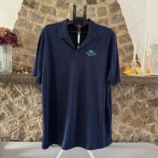 Nike Disney Vacation Club Member 1/4 Button Polo Men's XXL Navy Blue Dri-fit