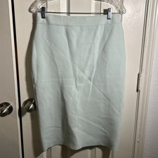 House of Harlow Solid Light Green Skirt Pencil Stretch Elastic Waist Size L