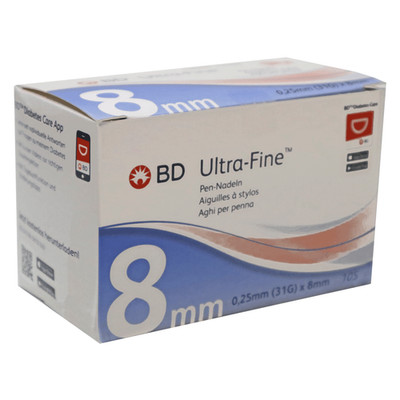 BD Ultra-Fine Pennadeln 8mm, 31G, 105 Stück, NEU