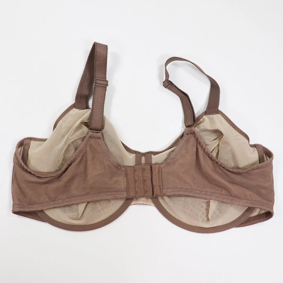 Wacoal Bra Size 44DD Visual Effects Underwire Unlined Lace Mocha 857210 - Image 4 of 4