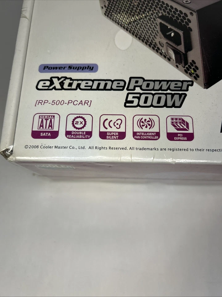 NEW Cooler Master eXtreme Power 500W Power Supply RP-500-PCAR  - ATX 12V V2.01 - Image 4 of 4