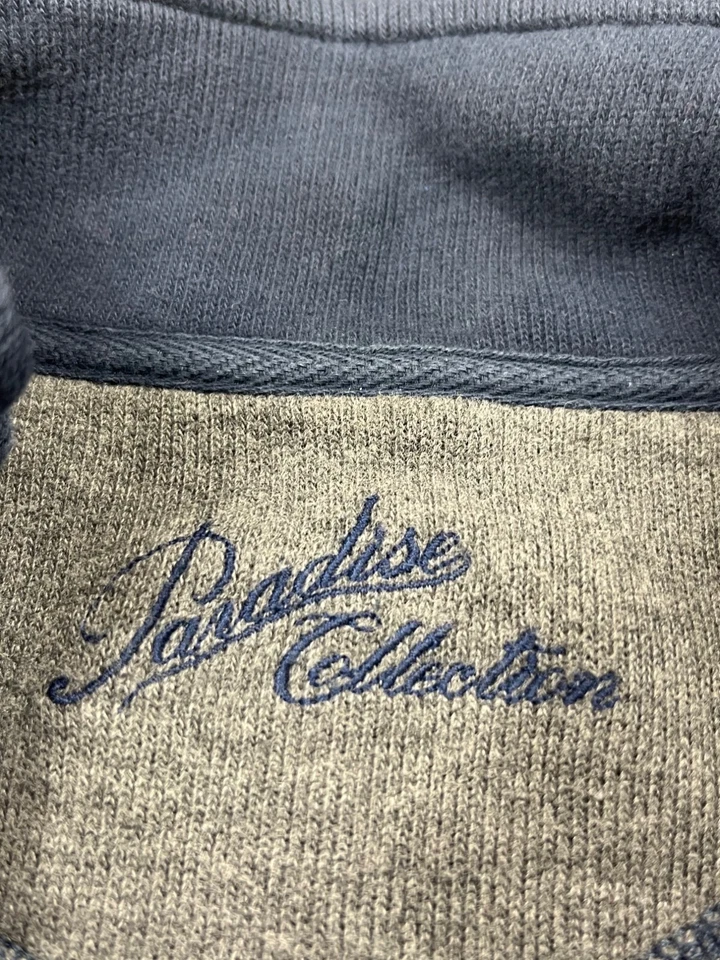 Sudadera Pullover Cortavientos Para Hombre XL Azul Marino 1/4 Cremallera Paradise Collection Foto 4 de 4