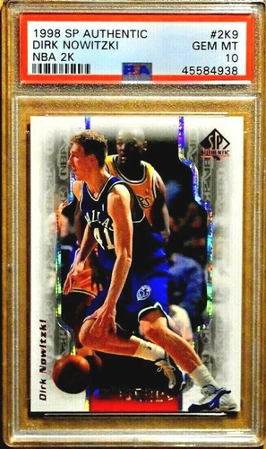 1998 POP 14 DIRK NOWITZKI ROOKIE RC HOF? SP AUTHENTIC #2K9 PSA 10 GEM MINT, RARE