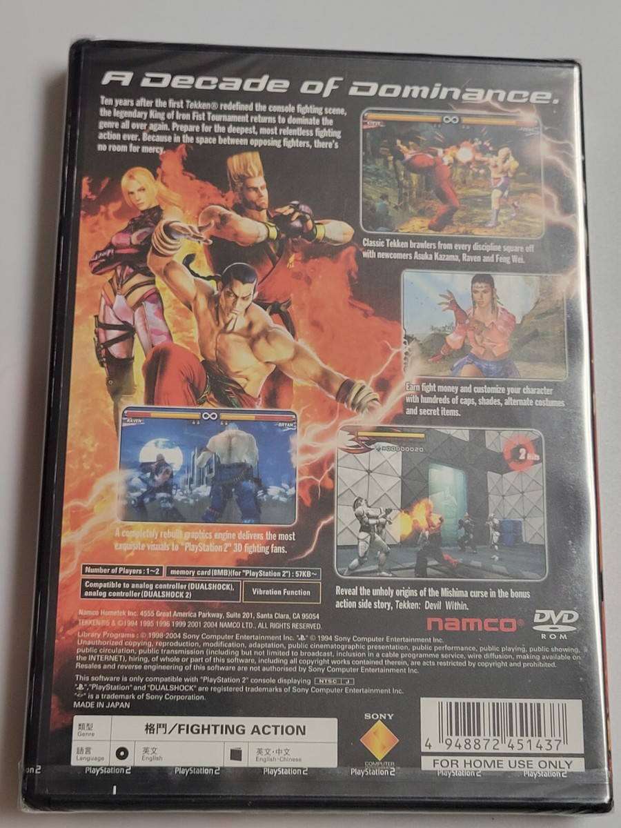 Tekken 5 (2005, Namco) Brand New Factory Sealed ASIAN Playstation