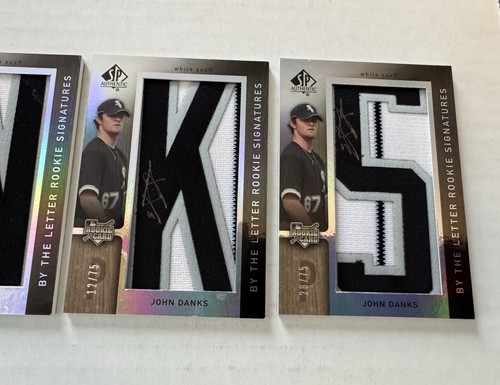 John DANKS 2007 SP Authentic By The Letter Signature Auto /75 Patch White Sox RC - Picture 4 of 5