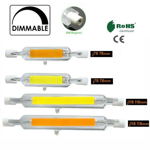 Dimmable LED R7s J78 J118 7W 12W 15W 25W COB Floodlight Bulbs Glass
